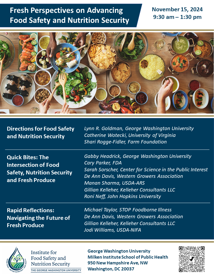 Institute for Food Safety and Nutrition Security Launch agenda